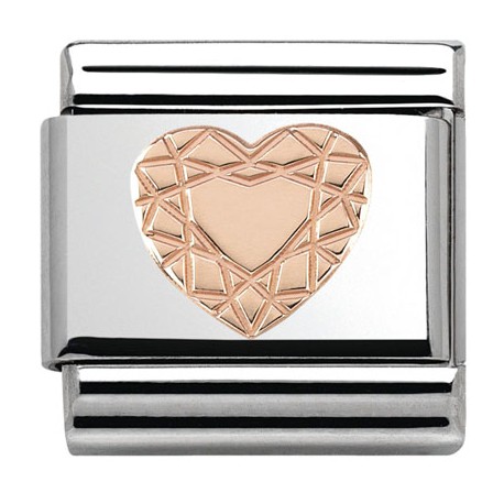 Composable, 9k oro rosa,corazon