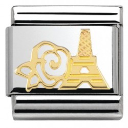 COMPOSABLE DE NOMINATION, ORO 18K, TORRE EIFFEL Y 