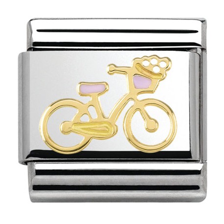 COMPOSABLE DE NOMINATION, ORO 18K, BICICLETA 