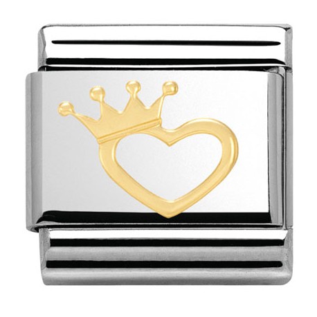 COMPOSABLE ORO CORAZON CON CORONA