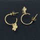 PENDIENTES ARO COLGANTE FLOR