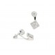 PENDIENTES VAPOUR PLATA ROSETON