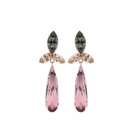 PENDIENTES VICTORIA CRUZ LAGRIMA SWAROVSKI